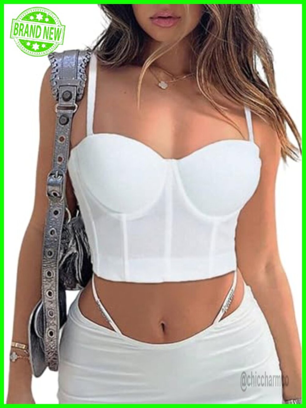 Womens Corset Bustier Crop Top Sweetheart Neck Cami Adjustable Strap Sleeveless